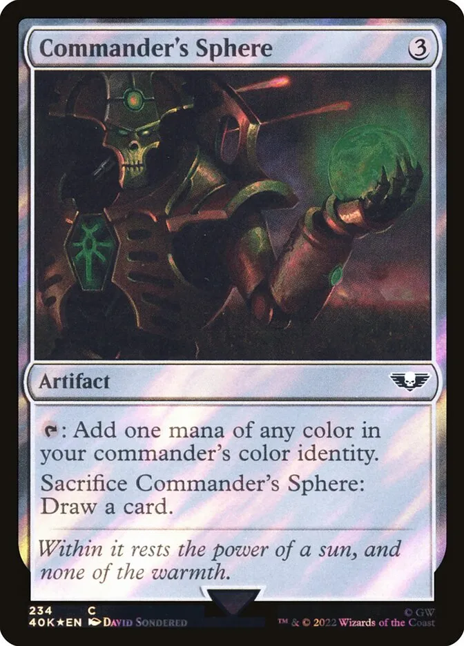 2022 Warhammer 40,000 Commander Commander's Sphere common #234 common card image