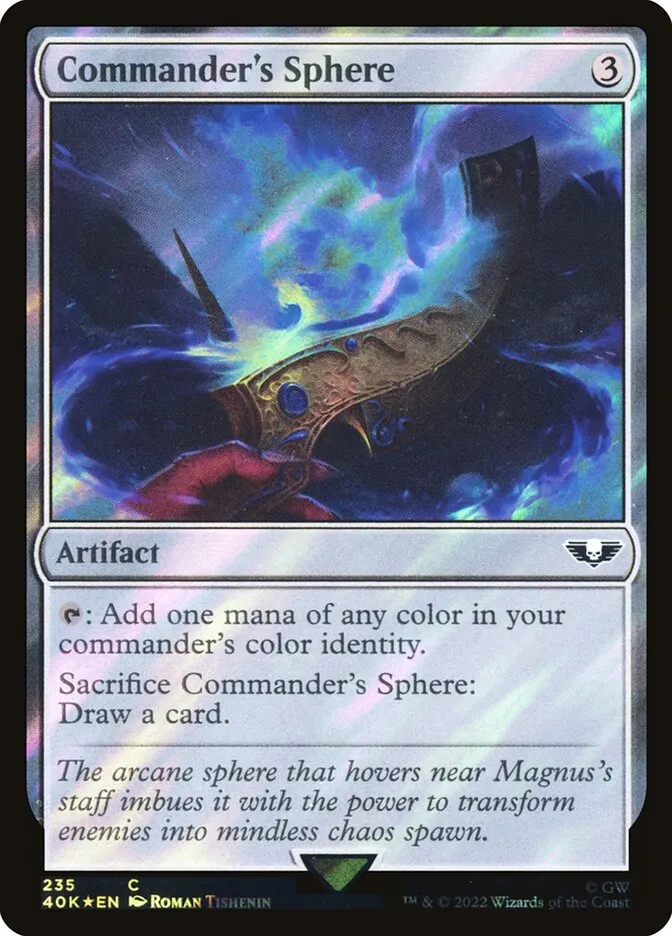 2022 Warhammer 40,000 Commander Commander's Sphere common #235 common card image