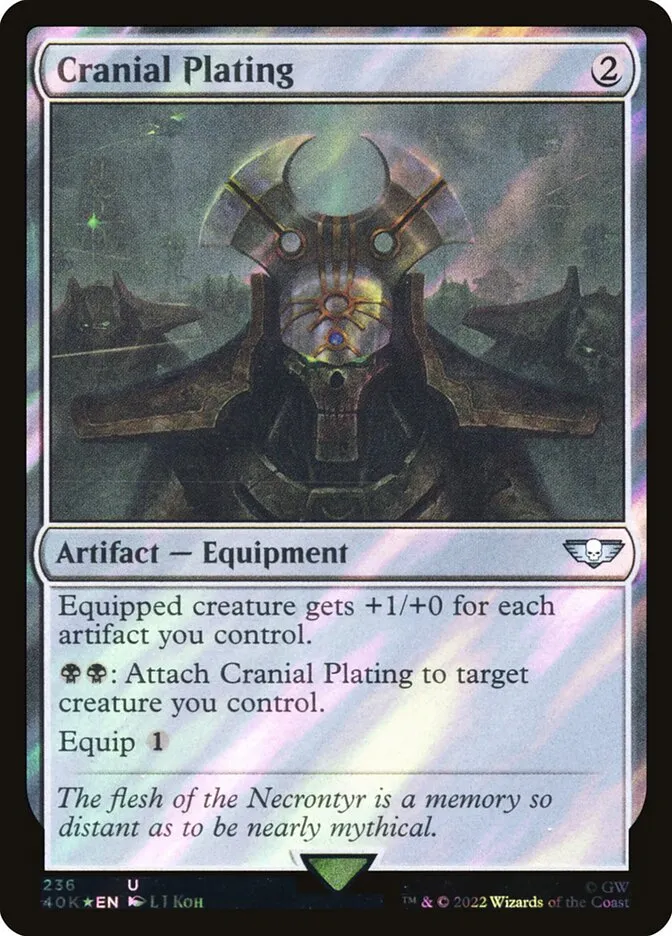 2022 Warhammer 40,000 Commander Cranial Plating #236★ uncommon card image