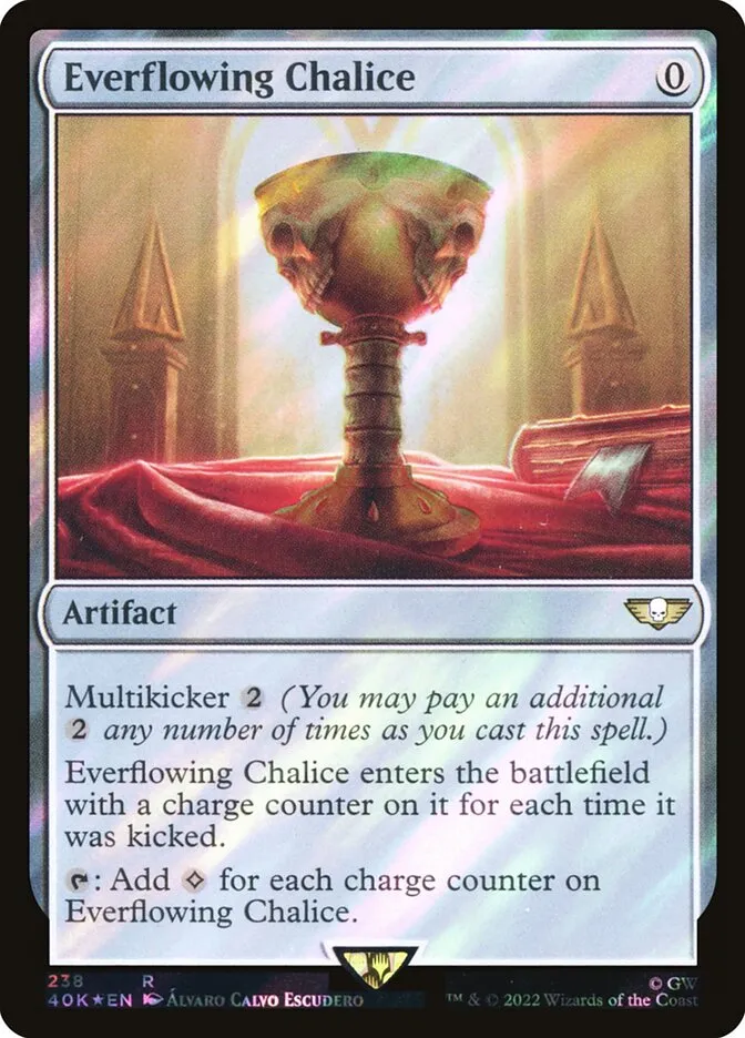 2022 Warhammer 40,000 Commander Everflowing Chalice #238★ rare card image