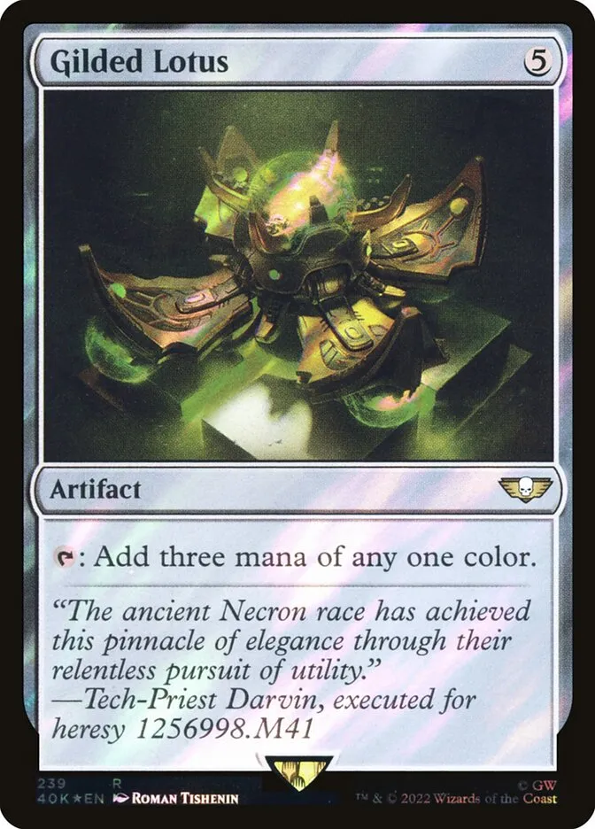 2022 Warhammer 40,000 Commander Gilded Lotus #239★ rare card image