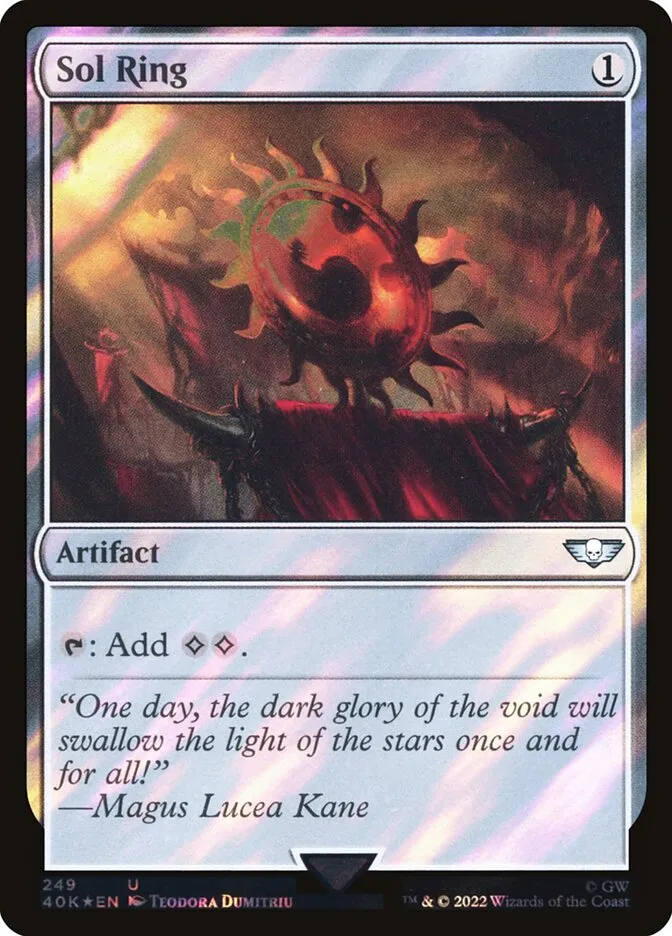 2022 Warhammer 40,000 Commander Sol Ring #249★ uncommon card image