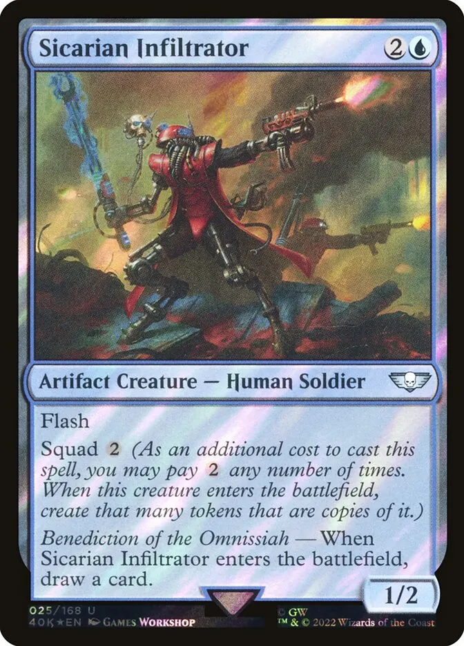 2022 Warhammer 40,000 Commander Sicarian Infiltrator uncommon #25★ uncommon card image