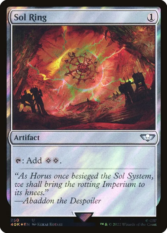 2022 Warhammer 40,000 Commander Sol Ring uncommon #250 uncommon card image