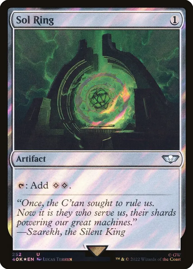 2022 Warhammer 40,000 Commander Sol Ring uncommon #252 uncommon card image