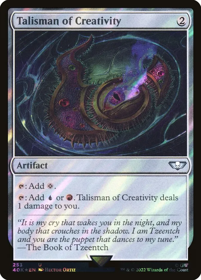 2022 Warhammer 40,000 Commander Talisman of Creativity #253★ uncommon card image