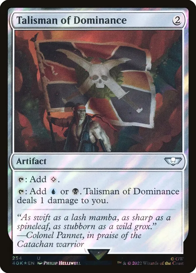 2022 Warhammer 40,000 Commander Talisman of Dominance #254★ uncommon card image