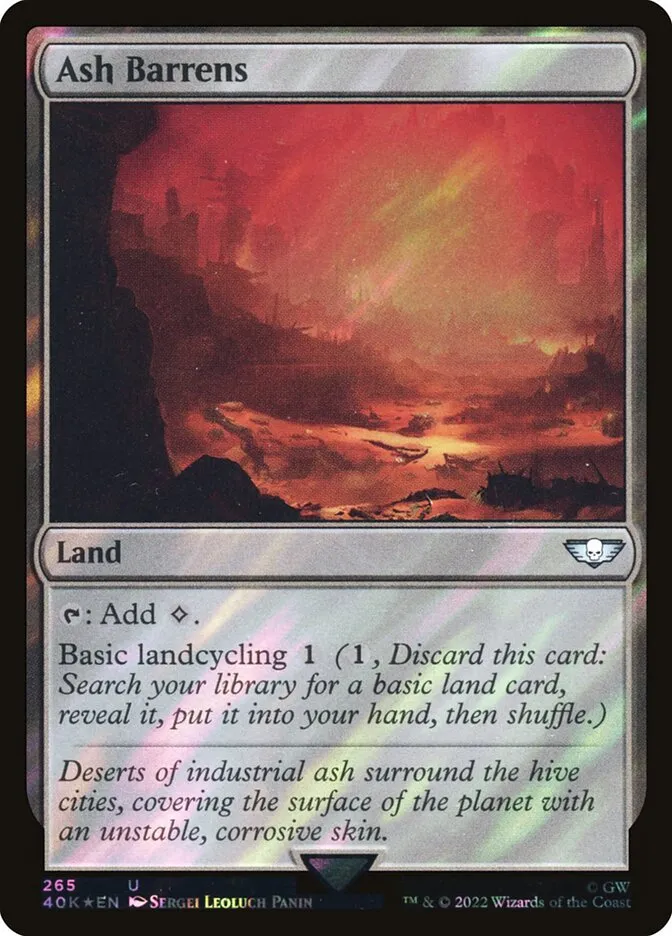 2022 Warhammer 40,000 Commander Ash Barrens #265★ uncommon card image