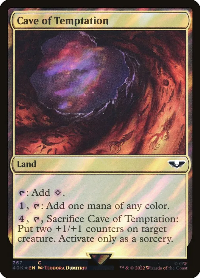 2022 Warhammer 40,000 Commander Cave of Temptation #267★ common card image