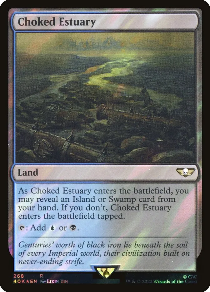 2022 Warhammer 40,000 Commander Choked Estuary #268★ rare card image