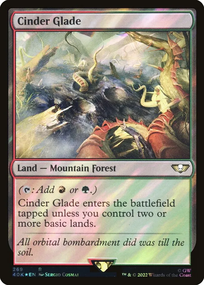 2022 Warhammer 40,000 Commander Cinder Glade #269★ rare card image