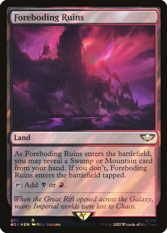 2022 Warhammer 40,000 Commander Foreboding Ruins #279★ rare card image