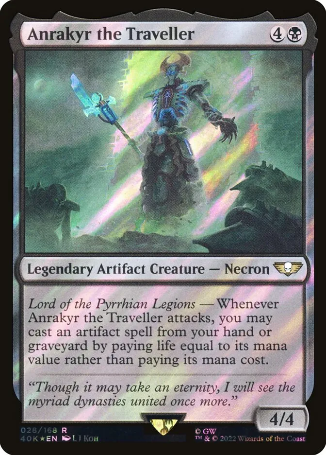 2022 Warhammer 40,000 Commander Anrakyr the Traveller rare #28★ rare card image