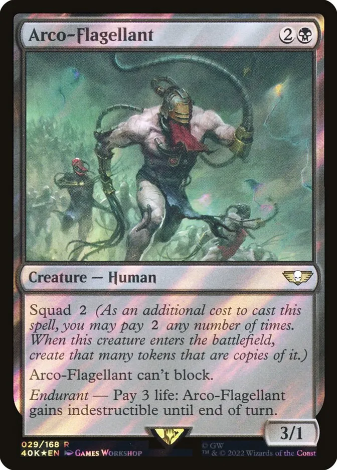 2022 Warhammer 40,000 Commander Arco-Flagellant rare #29★ rare card image