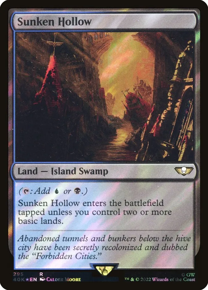 2022 Warhammer 40,000 Commander Sunken Hollow #295★ rare card image