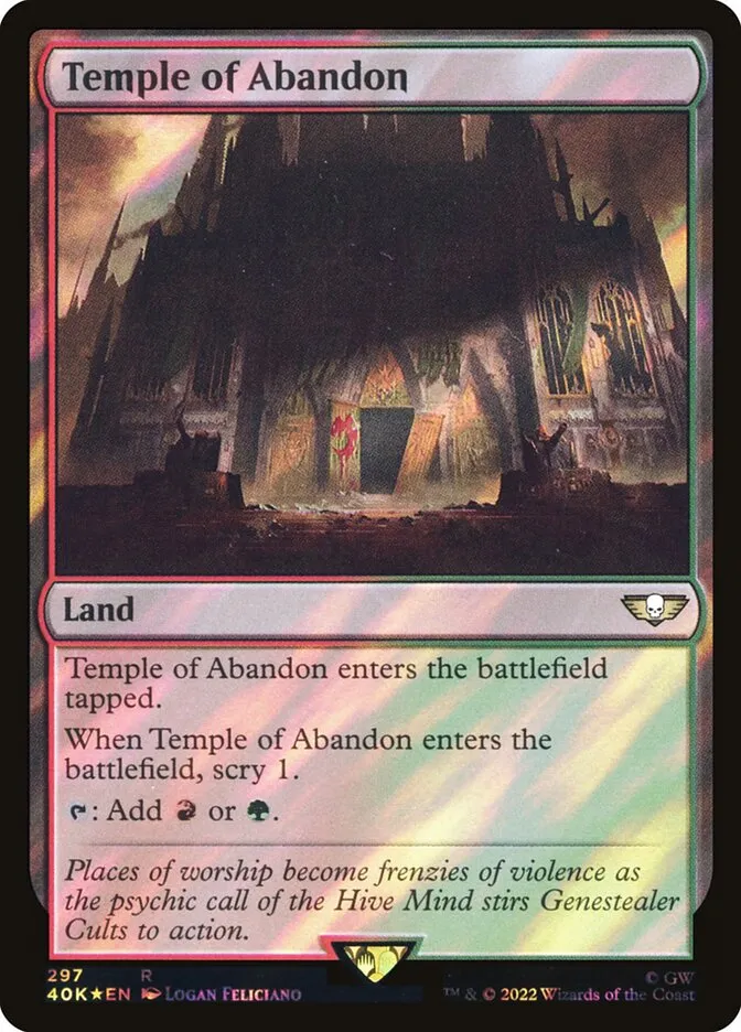 2022 Warhammer 40,000 Commander Temple of Abandon #297★ rare card image