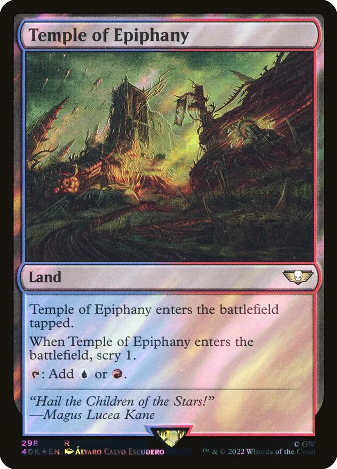 2022 Warhammer 40,000 Commander Temple of Epiphany #298★ rare card image