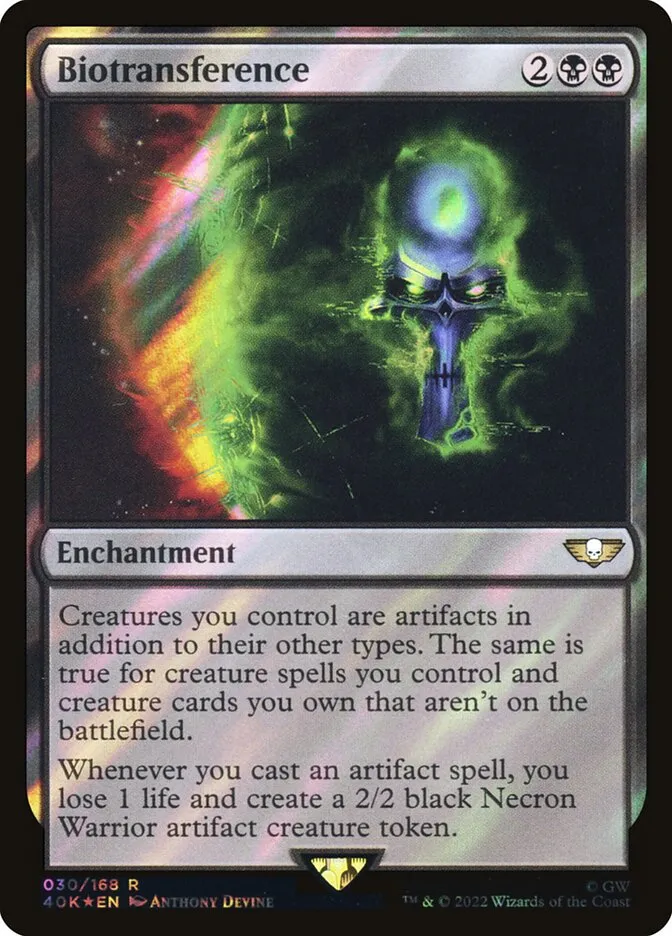 2022 Warhammer 40,000 Commander Biotransference rare #30★ rare card image