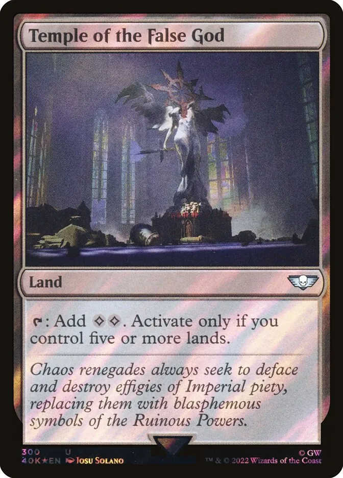 2022 Warhammer 40,000 Commander Temple of the False God #300★ uncommon card image