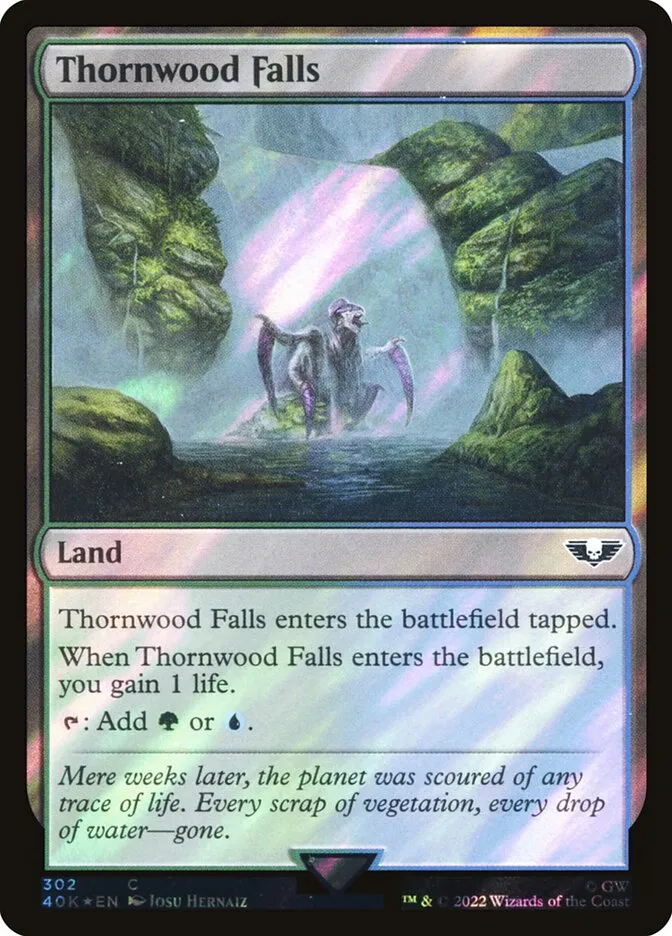 2022 Warhammer 40,000 Commander Thornwood Falls #302★ common card image