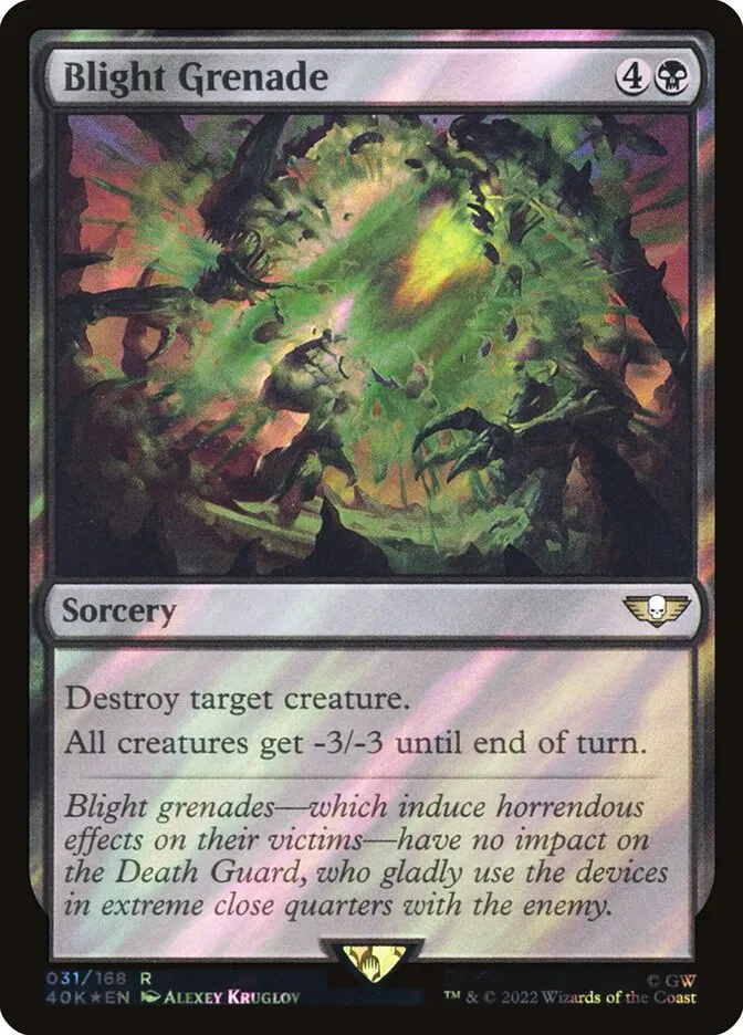 2022 Warhammer 40,000 Commander Blight Grenade rare #31★ rare card image