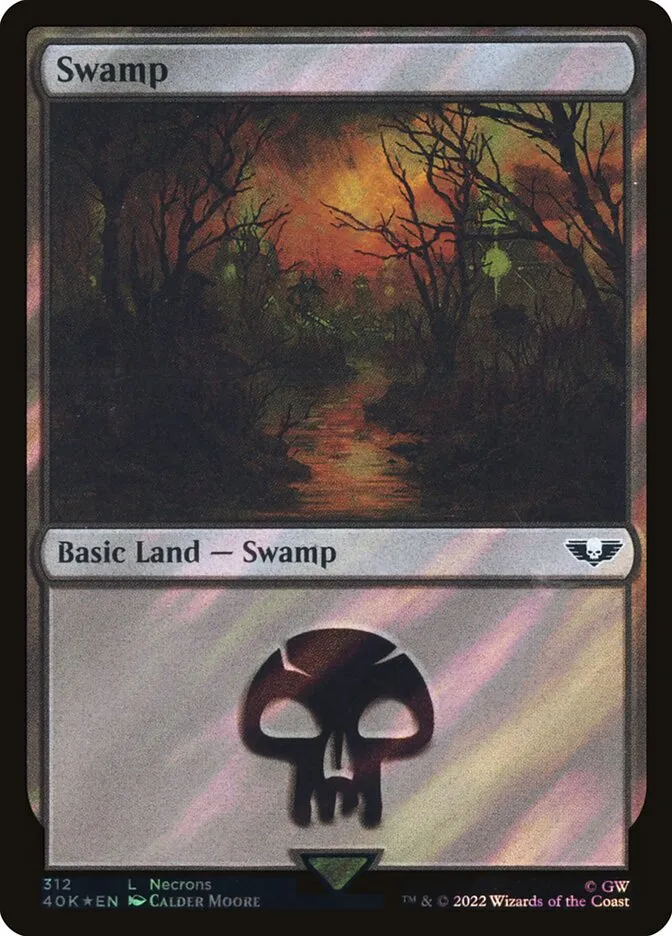 2022 Warhammer 40,000 Commander Swamp common #312 common card image