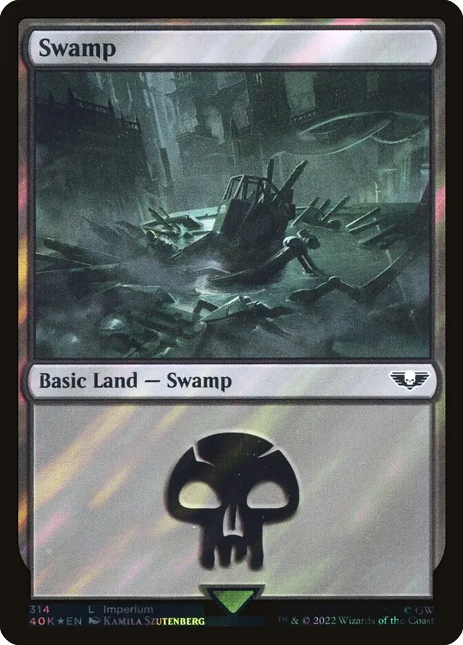 2022 Warhammer 40,000 Commander Swamp common #314 common card image
