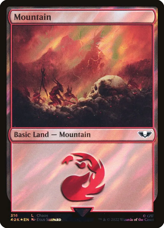 2022 Warhammer 40,000 Commander Mountain common #316 common card image