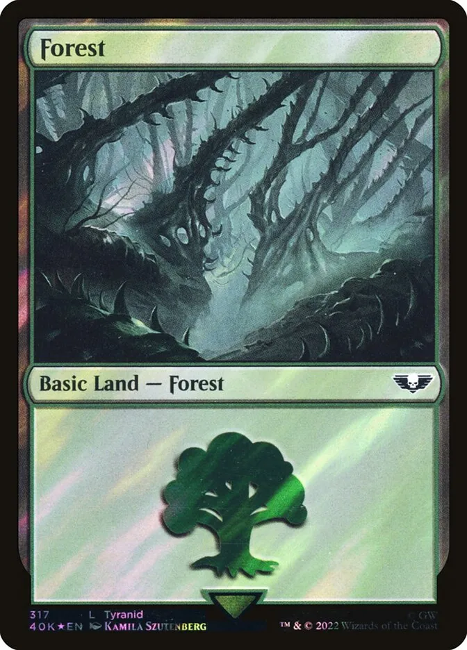 2022 Warhammer 40,000 Commander Forest #317★ common card image