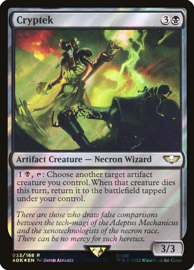 2022 Warhammer 40,000 Commander Cryptek rare #33★ rare card image