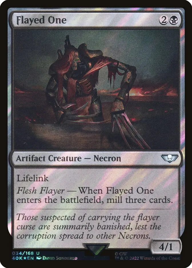 2022 Warhammer 40,000 Commander Flayed One uncommon #34★ uncommon card image