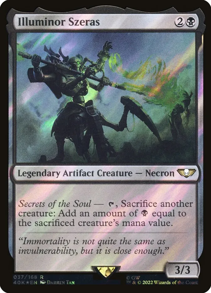 2022 Warhammer 40,000 Commander Illuminor Szeras rare #37★ rare card image