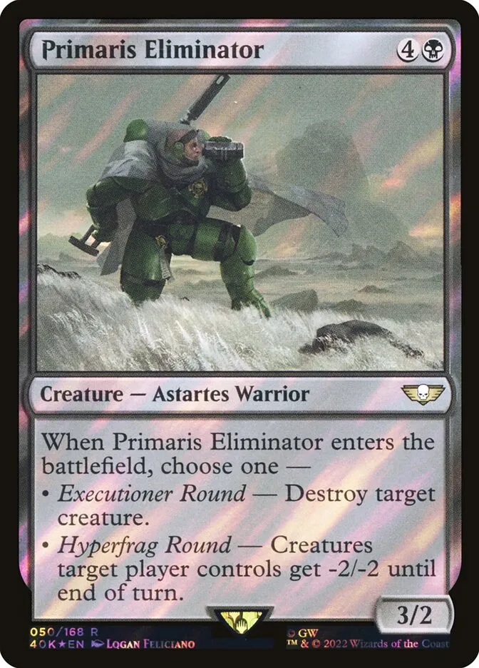 2022 Warhammer 40,000 Commander Primaris Eliminator rare #50★ rare card image