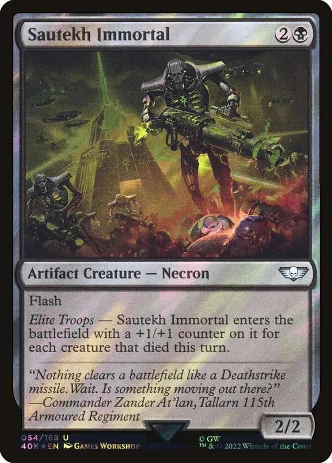 2022 Warhammer 40,000 Commander Sautekh Immortal #54★ uncommon card image
