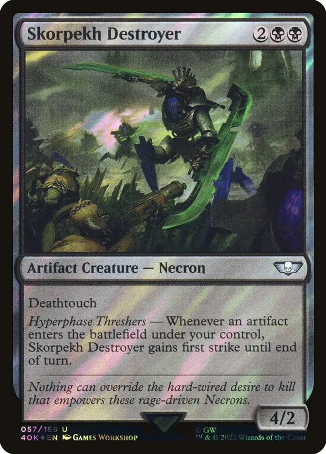 2022 Warhammer 40,000 Commander Skorpekh Destroyer #57★ uncommon card image