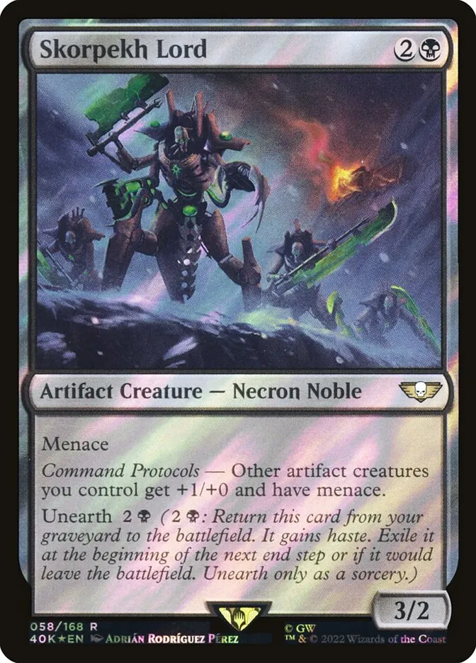 2022 Warhammer 40,000 Commander Skorpekh Lord #58★ rare card image