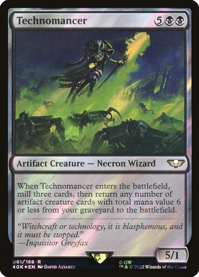 2022 Warhammer 40,000 Commander Technomancer #61★ rare card image