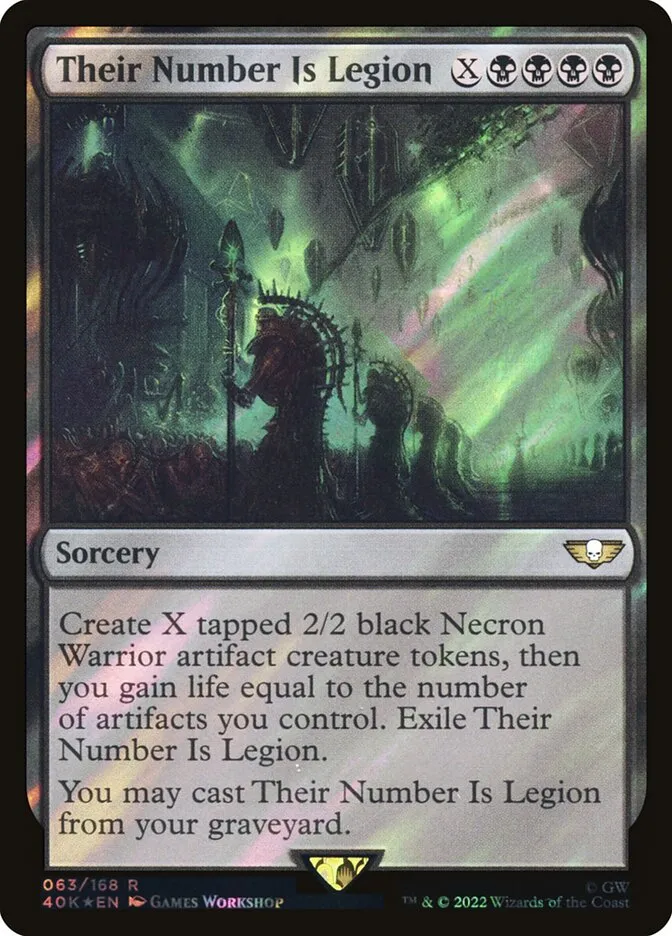2022 Warhammer 40,000 Commander Their Number Is Legion #63★ rare card image