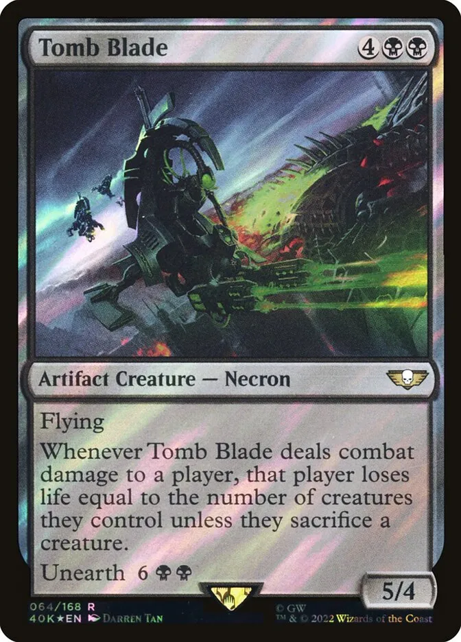 2022 Warhammer 40,000 Commander Tomb Blade #64★ rare card image