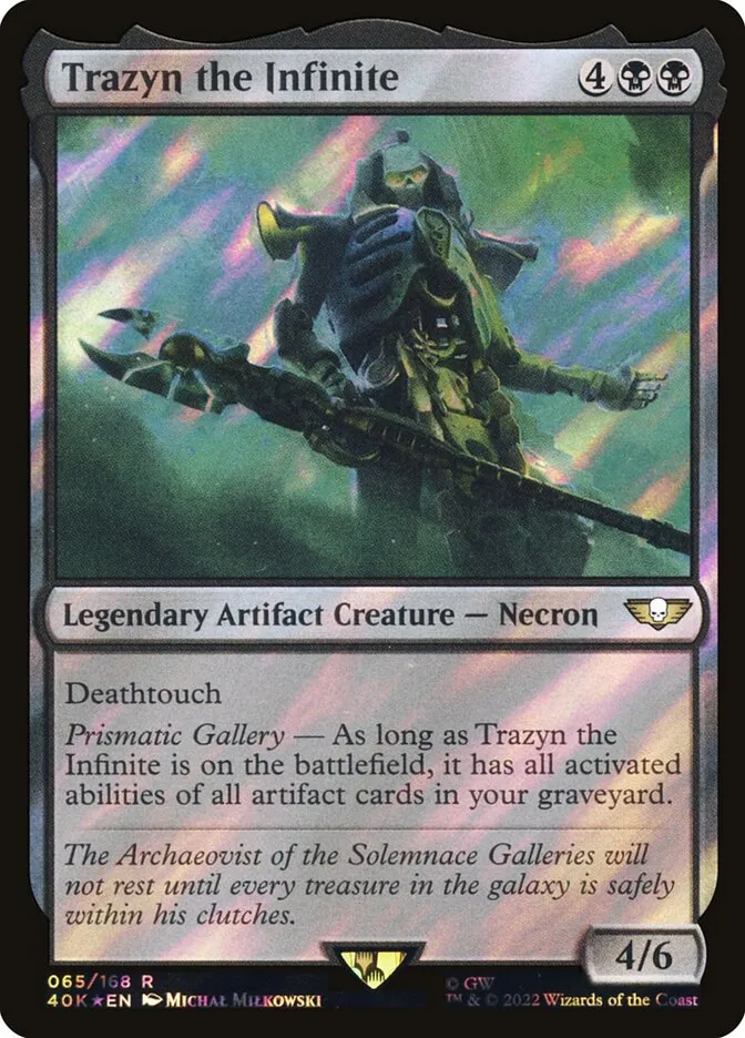 2022 Warhammer 40,000 Commander Trazyn the Infinite #65★ rare card image