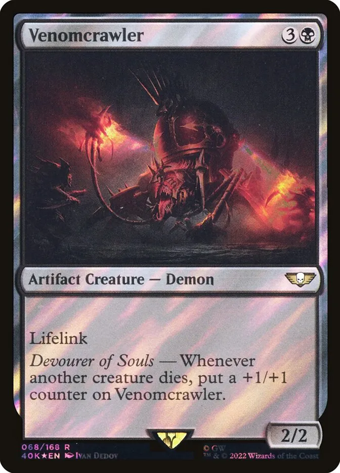 2022 Warhammer 40,000 Commander Venomcrawler #68★ rare card image