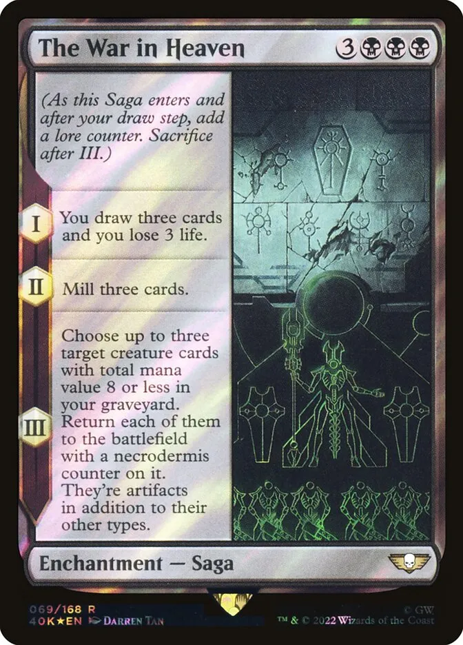 2022 Warhammer 40,000 Commander The War in Heaven #69★ rare card image
