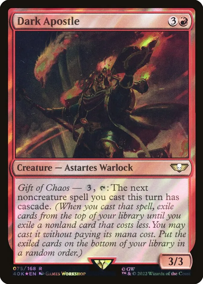 2022 Warhammer 40,000 Commander Dark Apostle #75★ rare card image