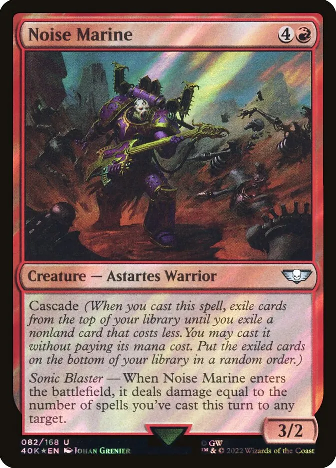 2022 Warhammer 40,000 Commander Noise Marine #82★ uncommon card image