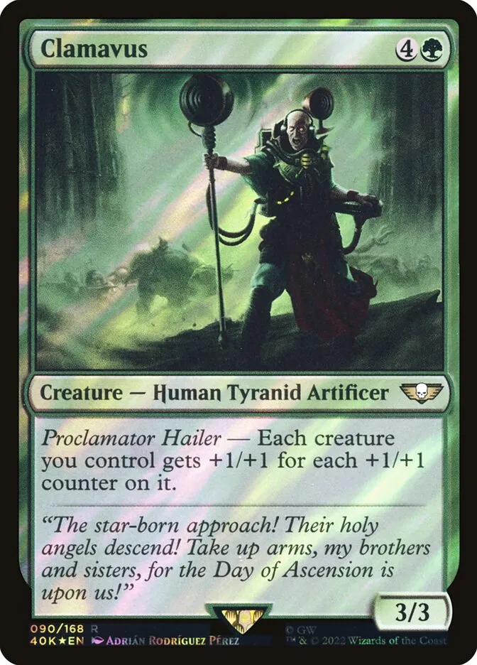 2022 Warhammer 40,000 Commander Clamavus #90★ rare card image