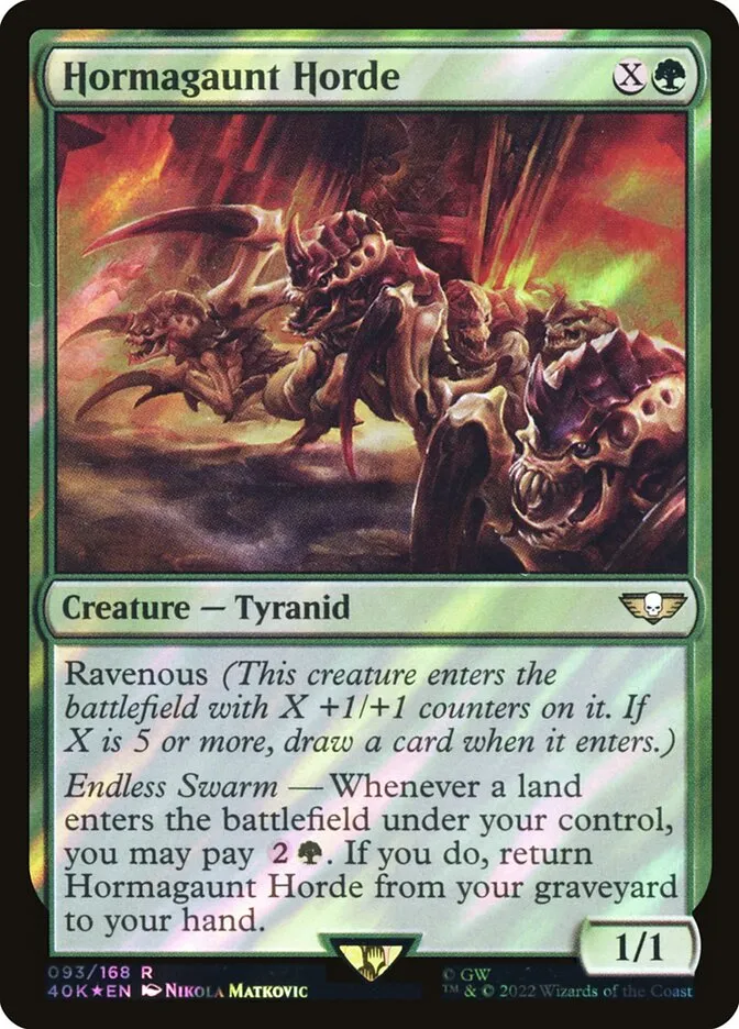 2022 Warhammer 40,000 Commander Hormagaunt Horde #93★ rare card image