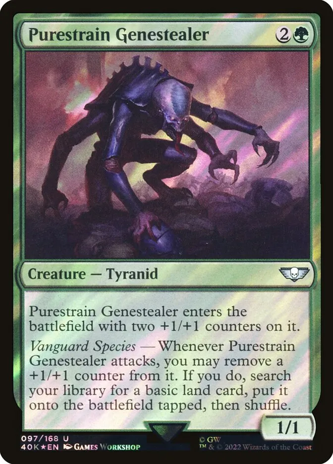 2022 Warhammer 40,000 Commander Purestrain Genestealer #97★ uncommon card image