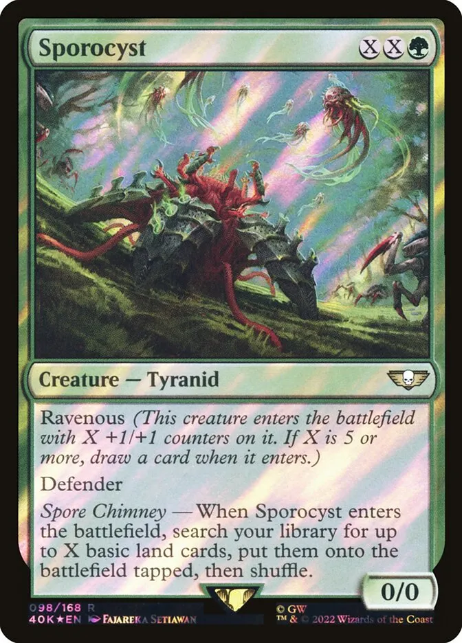 2022 Warhammer 40,000 Commander Sporocyst #98★ rare card image
