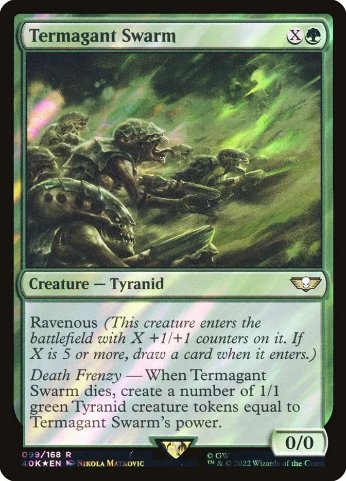 2022 Warhammer 40,000 Commander Termagant Swarm #99★ rare card image