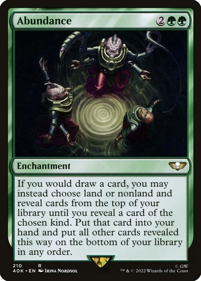 2022 Warhammer 40,000 Commander Abundance #210 rare card image